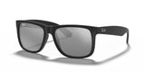 Lentes De Sol Rb Justin Rb4165n (Negro Mate-Plateado Espejo)