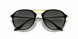 Lentes De Sol Rb Blaze Double Bridge Rb4292n Dorado Gris Degradado