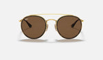 Lentes De Sol Rb Double Bridge Rb3647n Dorado Café