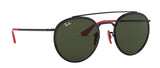 Lentes De Sol Rb Double Bridge Rb3647m Scuderia Ferrari Negro Verde