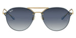 Lentes De Sol Rb Blaze Double Bridge Rb4292n Dorado Azul Degradado