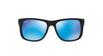 Lentes De Sol Rb Justin Rb4165n (Negro Mate-Azul Espejo)