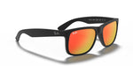 Lentes De Sol Rb Justin Rb4165n (Negro Mate-Naranja Espejo)