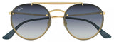 Lentes De Sol Rb Double Bridge Blaze Rb3614 Dorado-Azul Degradado