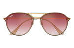 Lentes De Sol Rb Blaze Double Bridge Rb4292n Dorado Rojo Degradado