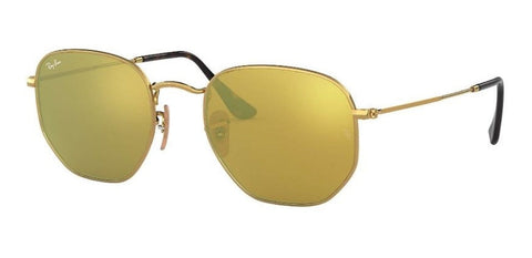 Lentes De Sol Rb Hexagonal Flat Rb3548n Dorado Amarillo