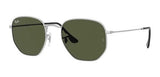 Lentes De Sol Rb Hexagonal Flat Rb3548n Plateado Verde G15