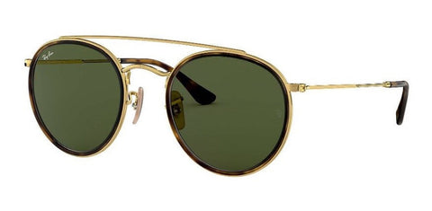 Lentes De Sol Rb Double Bridge Rb3647n Dorado Verde G15