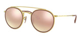 Lentes De Sol Rb Double Bridge Rb3647n Dorado Rosa Espejo