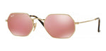 Lentes De Sol Rb Octagonal Rb3556n Dorado Rosa Espejo