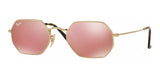 Lentes De Sol Rb Octagonal Rb3556n Dorado Rosa Espejo