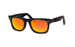 Lentes De Sol Rb Wayfare Rb2140n Negro Brilloso Anaranjado Espejo