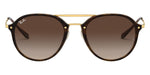 Lentes De Sol Rb Blaze Double Bridge Rb4292n Dorado Café Degradado